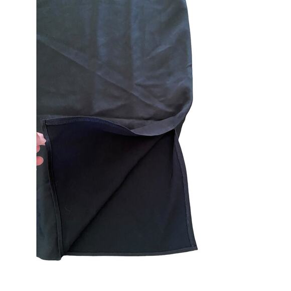 EXPRESS Satin Color Block Black Purple Tier Cowl Neck Y2k Midi Slip Dress - Picture 6 of 7